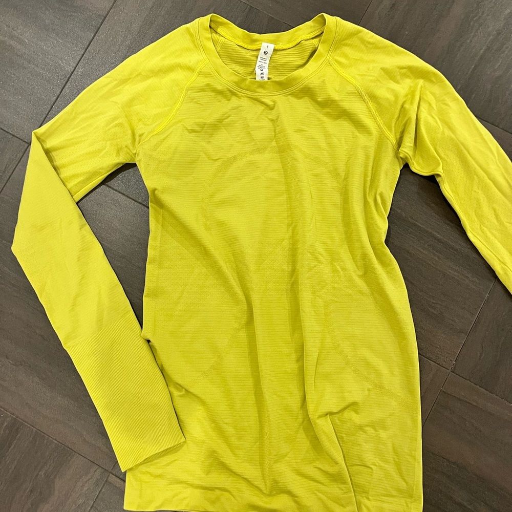 Bright Yellow Long Sleeve Women's Top
